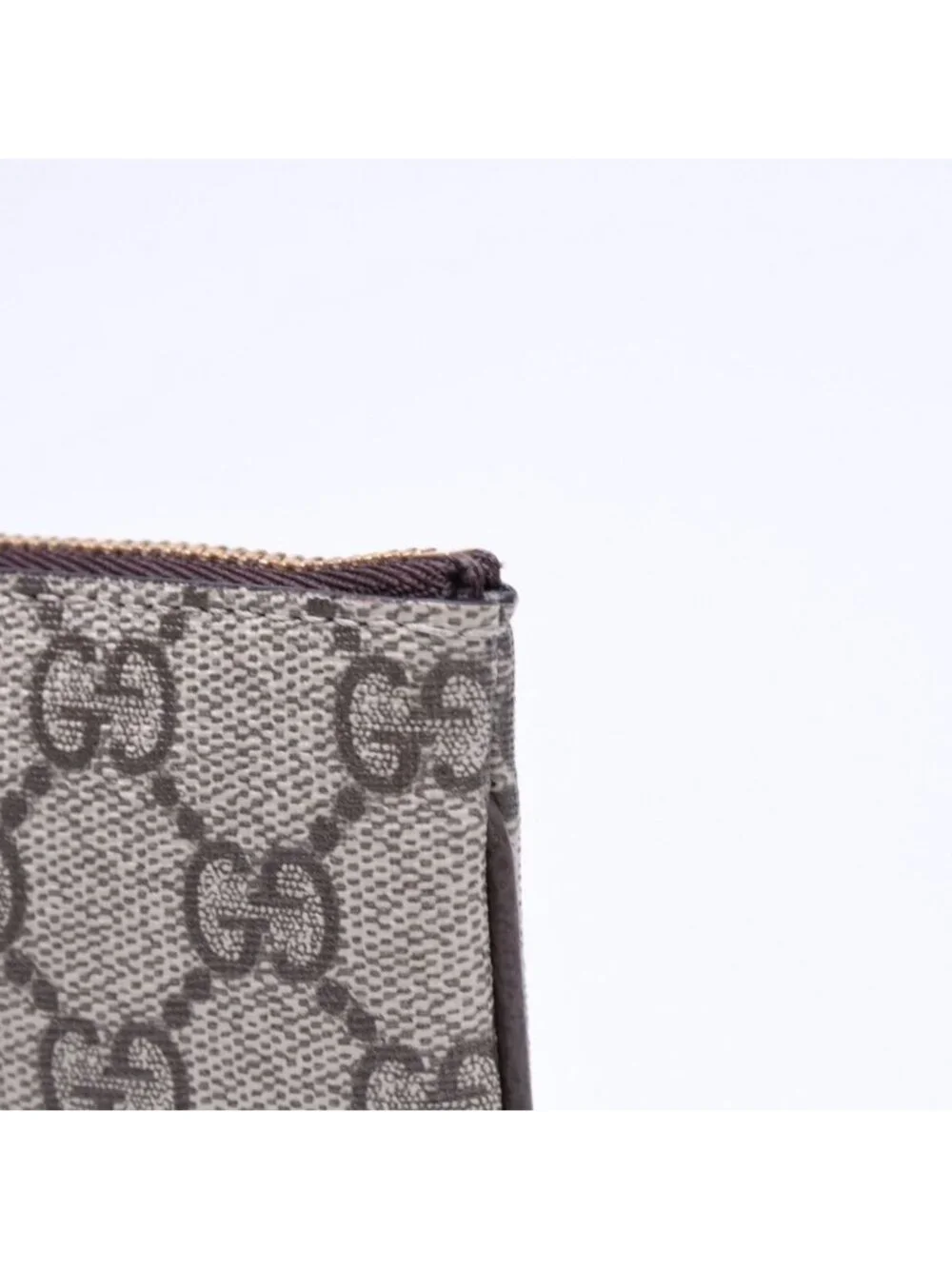 Gucci Coin Purse Case GG Pattern Canvas Gold